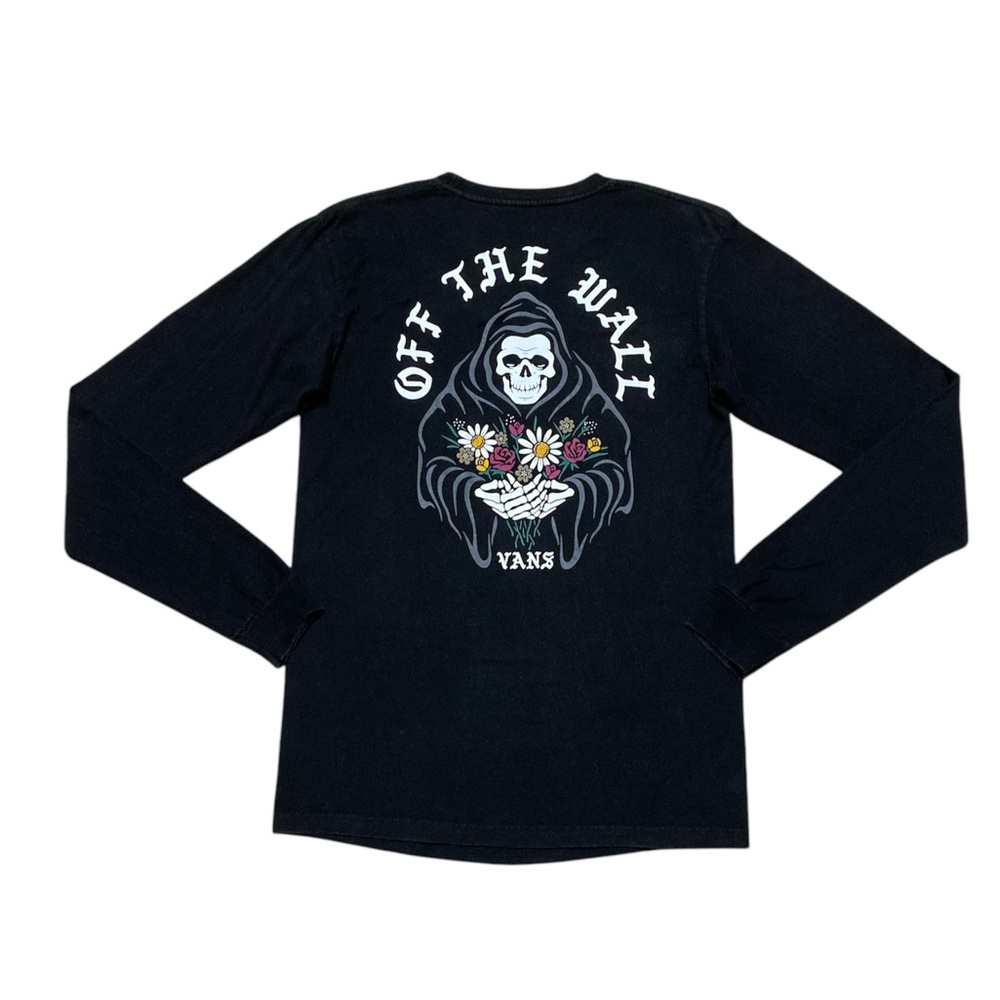 Vans Off The Wall Grim Reaper Long Sleeve T Shirt Adult Unisex M Casual Crewneck
